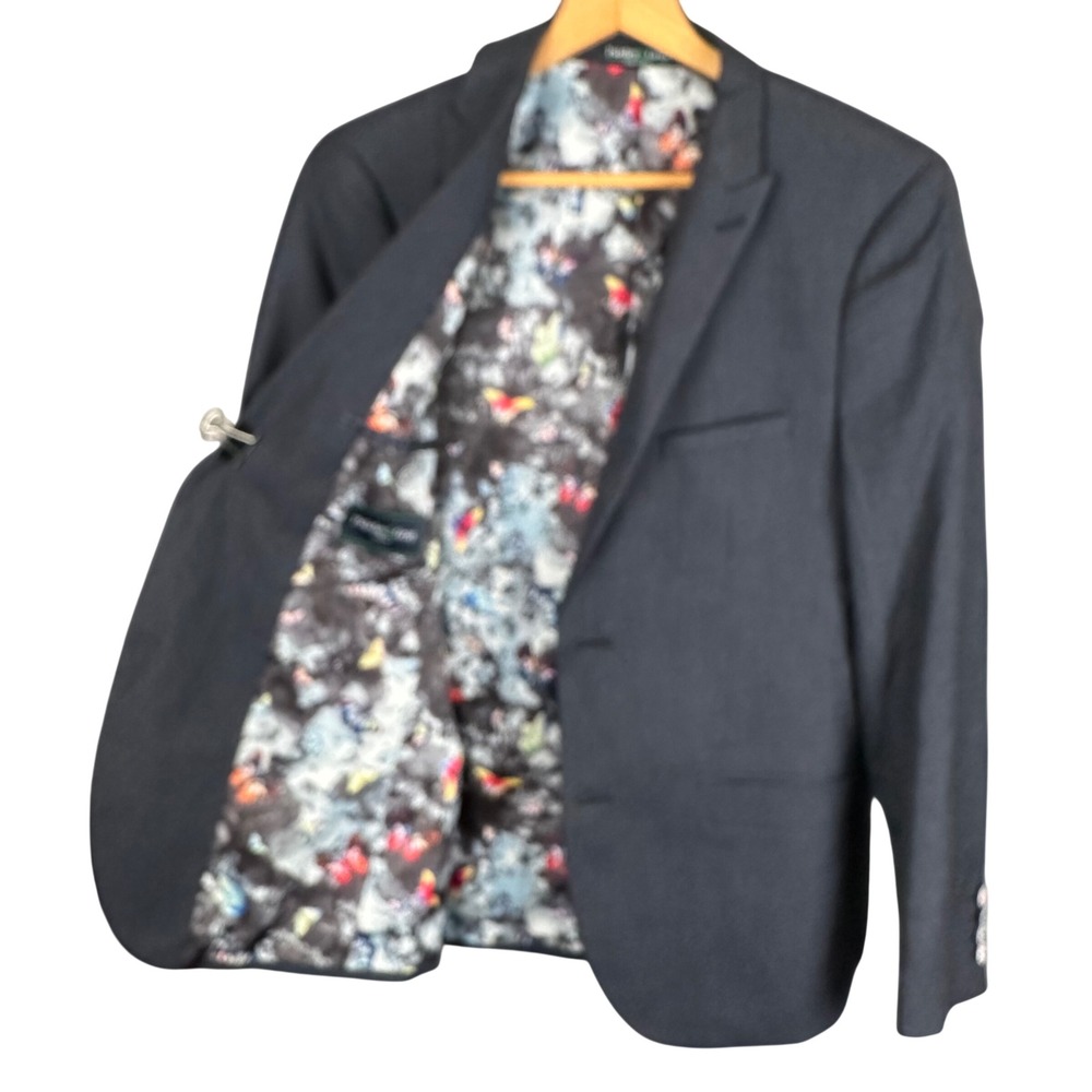 Paisley & Gray Mens Slim Fit Blazer Gray Butterfly Lining Sport Coat 38R